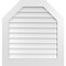 Ekena Millwork Octagonal Top Surface Mount PVC Gable Vent w/ 3-1/2"W x 1"P Standard Frame, 32"W x 34"H GVPOT32X3401SN - alternate 1
